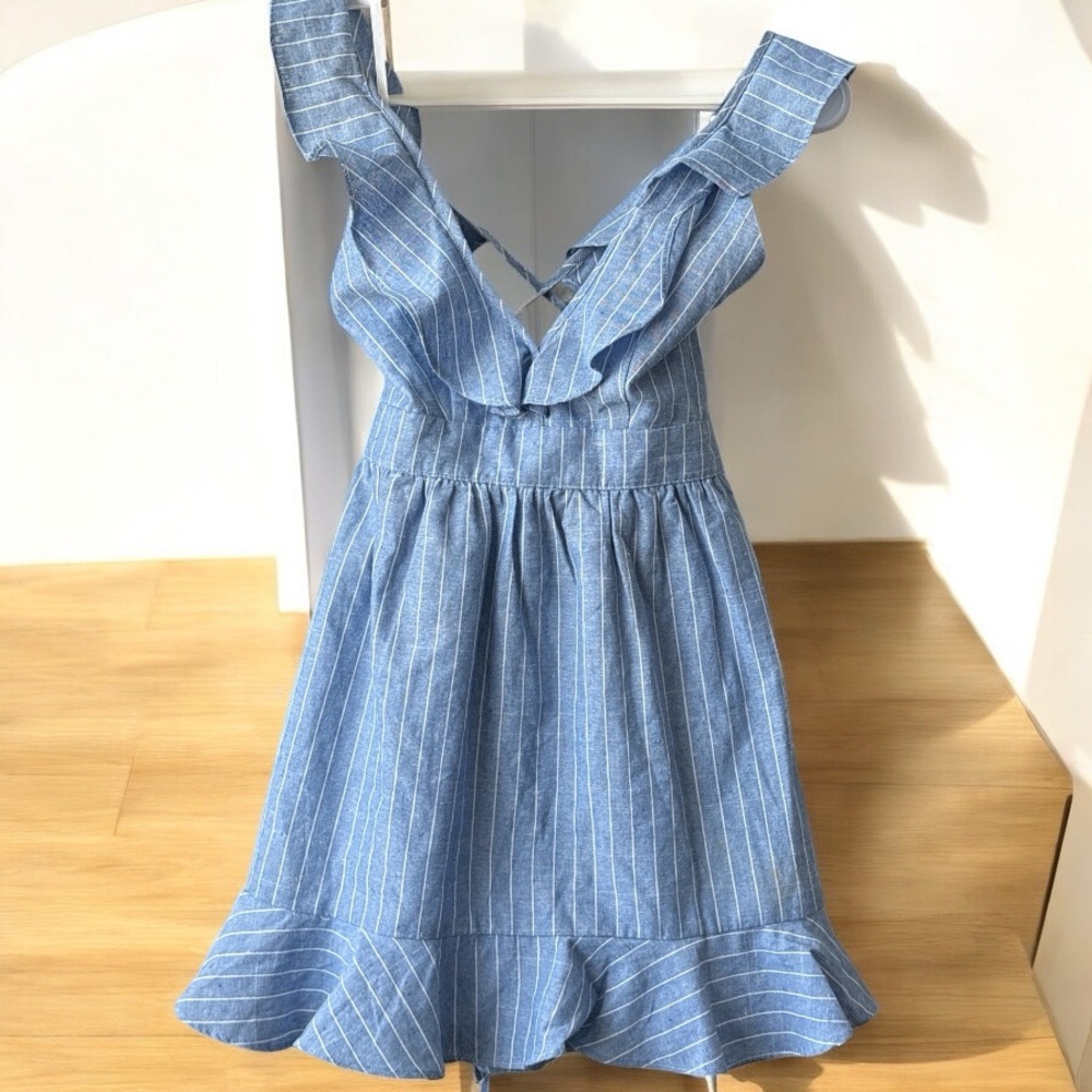 Superdown Blue Striped Dress